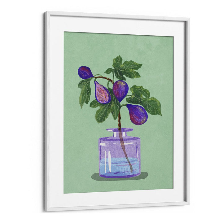Vibrant FIGS BRANCH IN VASE, FLORAL FLOWER PAINTING by Raissa Oltmanns enhances your space with elegance.