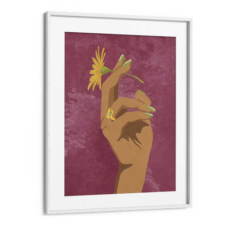Stylish hand holding a flower, perfect for elevating spaces with SMOKING FLOWER, FASHION POSTERS by Raissa Oltmanns.