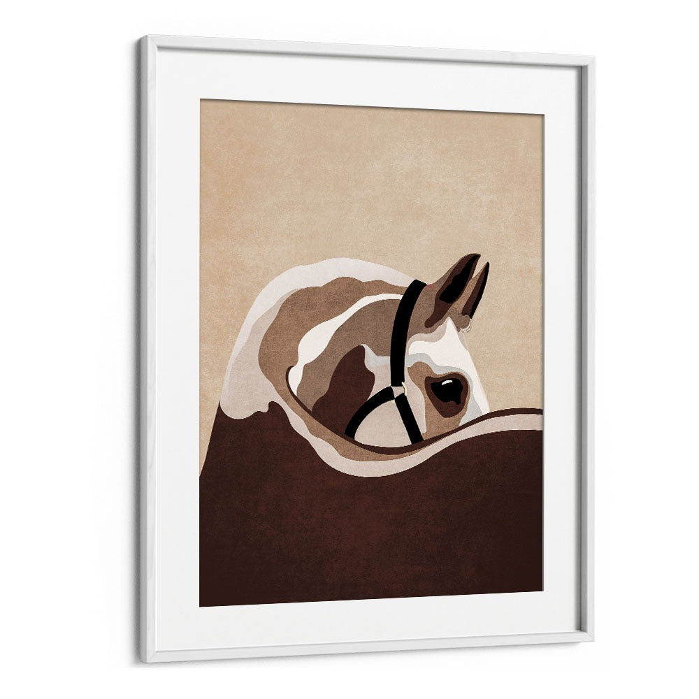 Elegant artwork "HORSE II, ANIMAL PAINTINGS" by Emel Tunaboylu, perfect for enhancing any space.