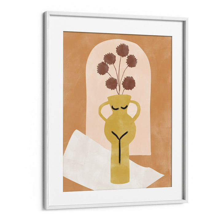 Stunning YELLOW FLOWER POT, BOHO ART PAINTINGS by Elena Ristova adds vibrant elegance to your living space.