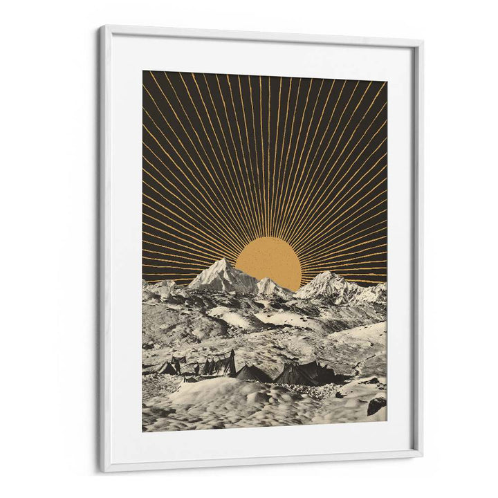 Breathtaking MOUNTAINSCAPE , LANDSCAPE PAINTINGS by Florent Bodart, featuring serene mountains and a radiant sun.