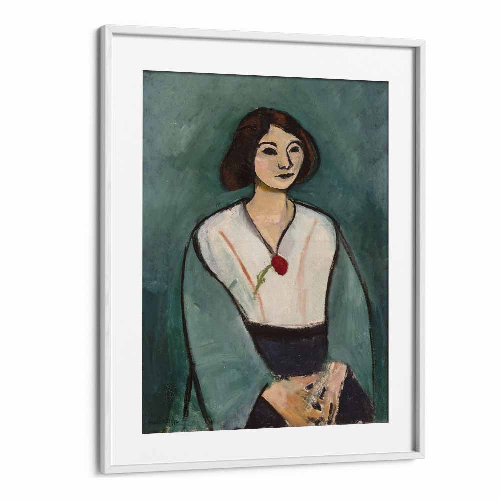 artist x collabs painting - WOMAN IN GREEN WITH A CARNATION (1909) by Asianmonk