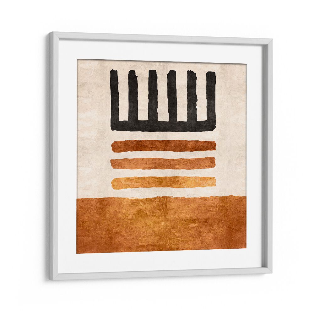 Vibrant CIZGILI KILIM TURUNCU, BOHO ART PAINTINGS by Emel Tunaboylu, perfect for elevating your interior decor.
