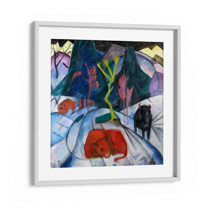 Egyptian painting - BISON IN WINTER (RED BISON ) (1913) by Asianmonk