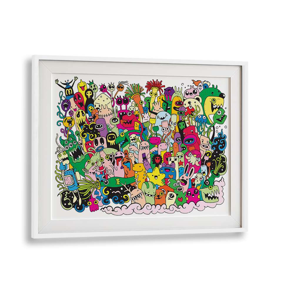 MONSTER FUN , DOODLE ART PAINTINGS