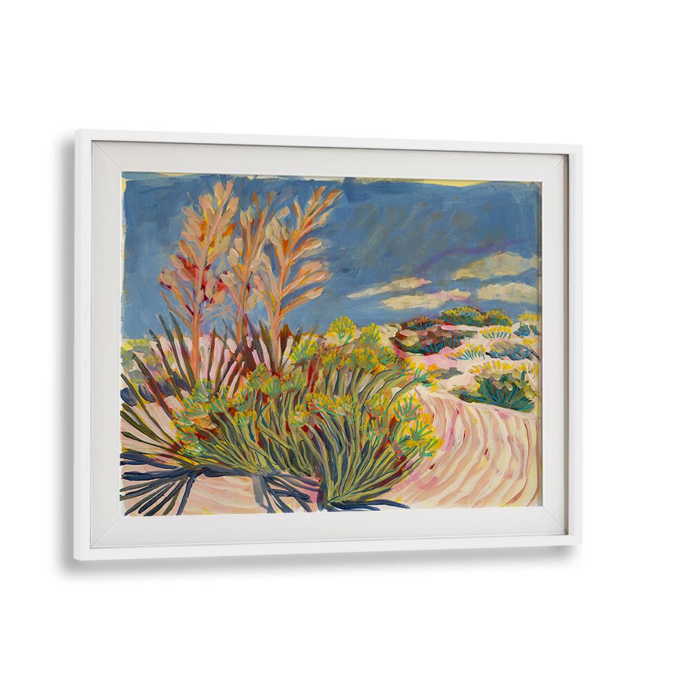Vibrant LOOSE CANVAS PRINT, LANDSCAPE PAINTINGS showcasing lush greenery and a serene sky, perfect for home decor.