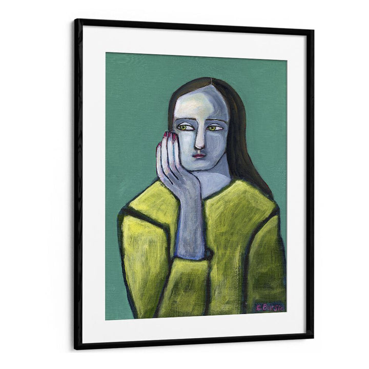Captivating "WOMAN WITH BIG HANDS, PORTRAITS" by Sharyn Bursic, elevating your space with unique charm.