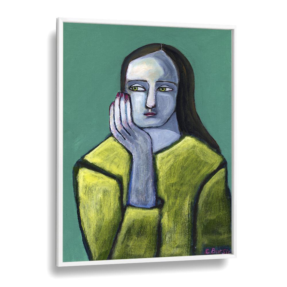 Stunning "Woman With Big Hands, Portraits" by Sharyn Bursic adds charm and energy to any space.