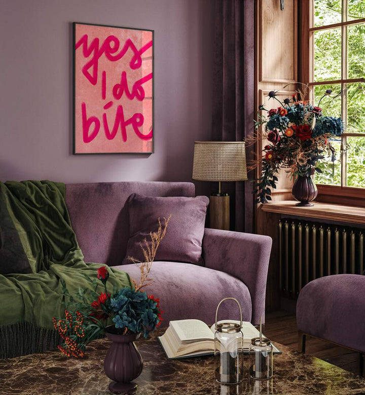 Brighten your space with "YES I DO BITE, QUOTES" art, perfect for bold expression in contemporary decor.