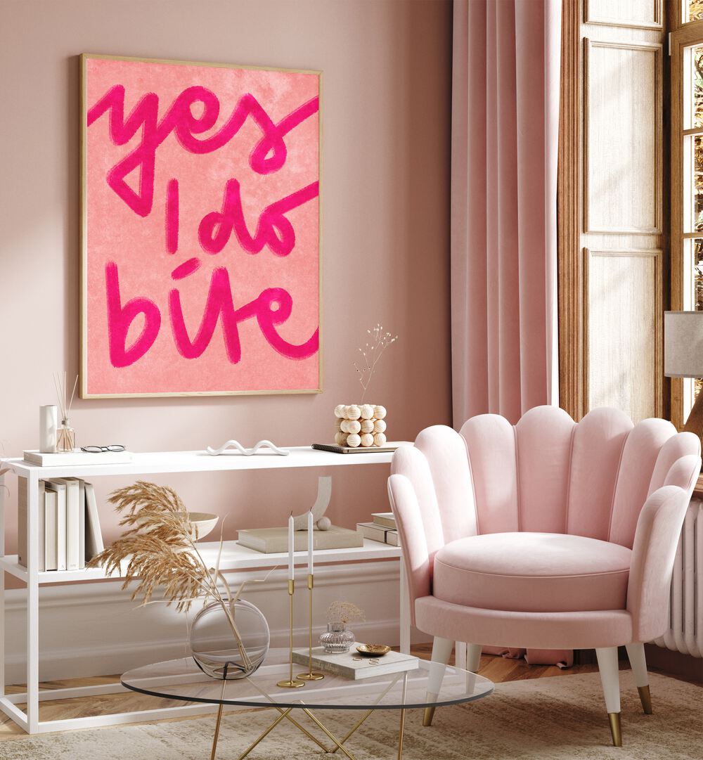 Elevate your decor with "YES I DO BITE, QUOTES" poster by Raissa Oltmanns, adding bold expression to your space.