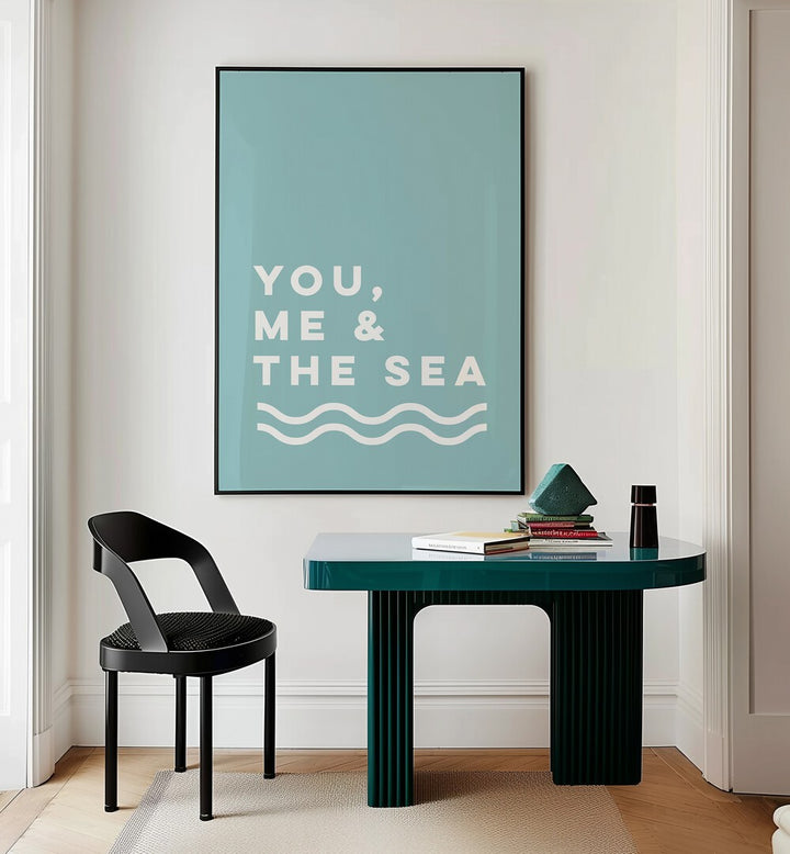 you by frankie kerr-dineen geometric paintings Artwork II placed on a wall