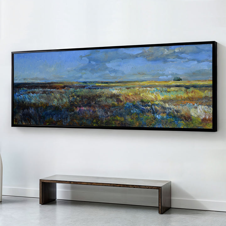 SUNRISE IN THE STEPPE , PANORAMIC ART