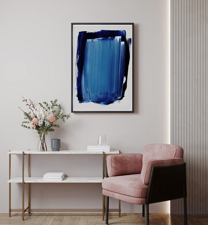 ABSTRACT BLUE & WHITE BRUSH STROKES BY MAREIKE BOHMER