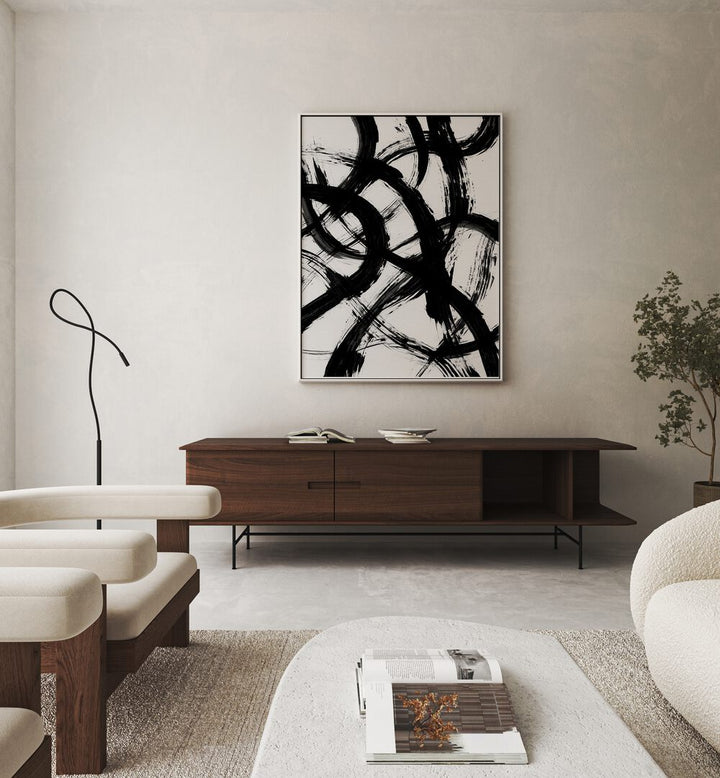 ABSTRACT BRUSH B&W STROKES BY MAREIKE BOHMER ABSTRACT ART, ABSTRACT PAINTING