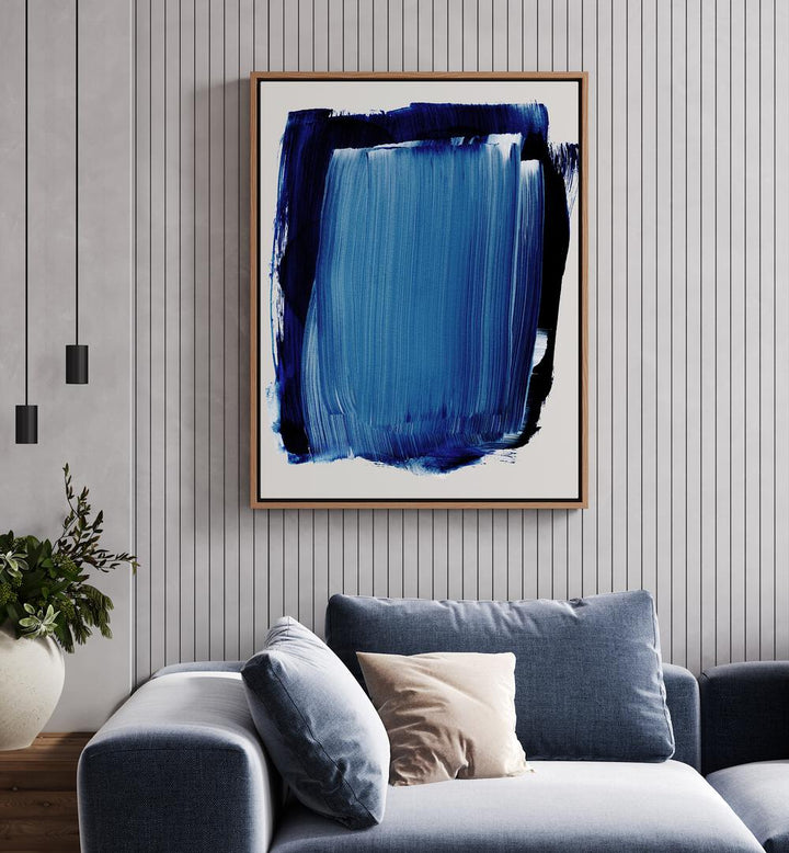 ABSTRACT BLUE & WHITE BRUSH STROKES BY MAREIKE BOHMER