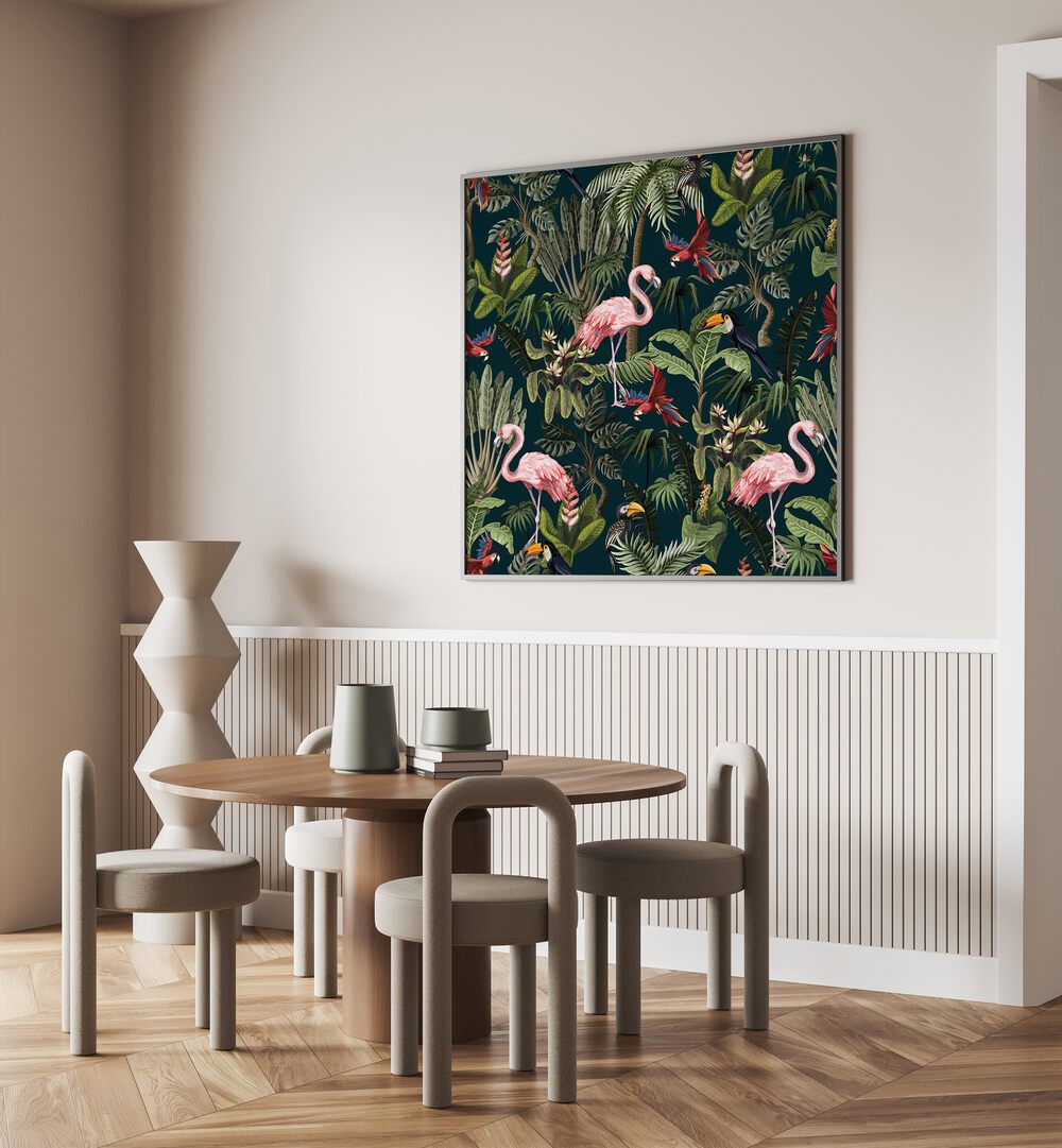 BIRDS IN THE JUNGLE I  , WILDLIFE POSTERS , WILDLIFE PAINTINGS