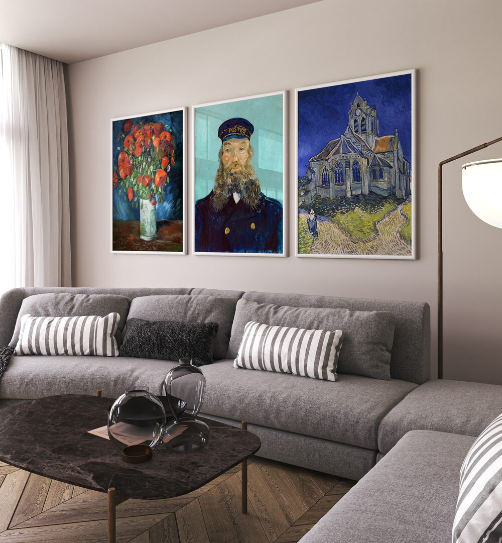 VINTAGE METAPHORS SET , SET OF 3 PAINTINGS