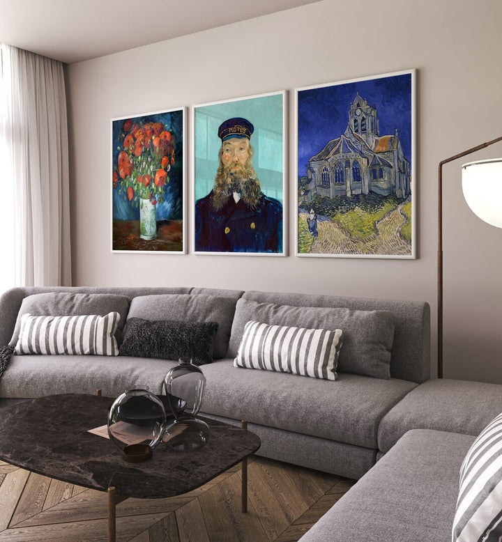 VINTAGE METAPHORS SET , SET OF 3 PAINTINGS
