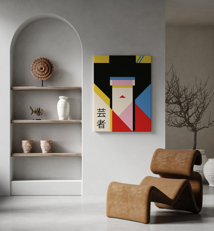 Stylish Japanese Lady artwork, part of our JAPANESE PAINTINGS collection, enhancing modern home decor.