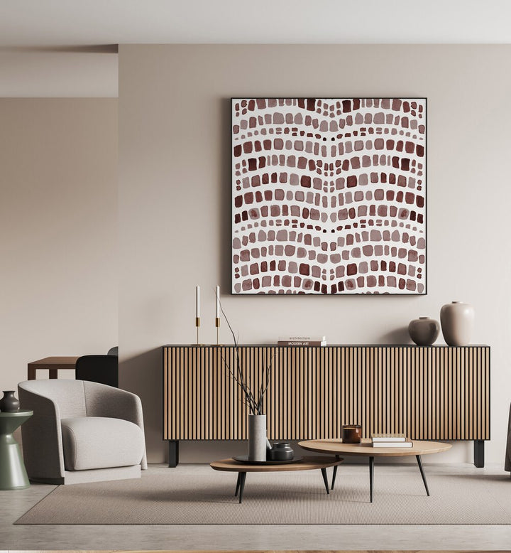 Stylish living room featuring ANIMAL PRINT VIII, ABSTRACT PAINTINGS, a bold and versatile decor piece.