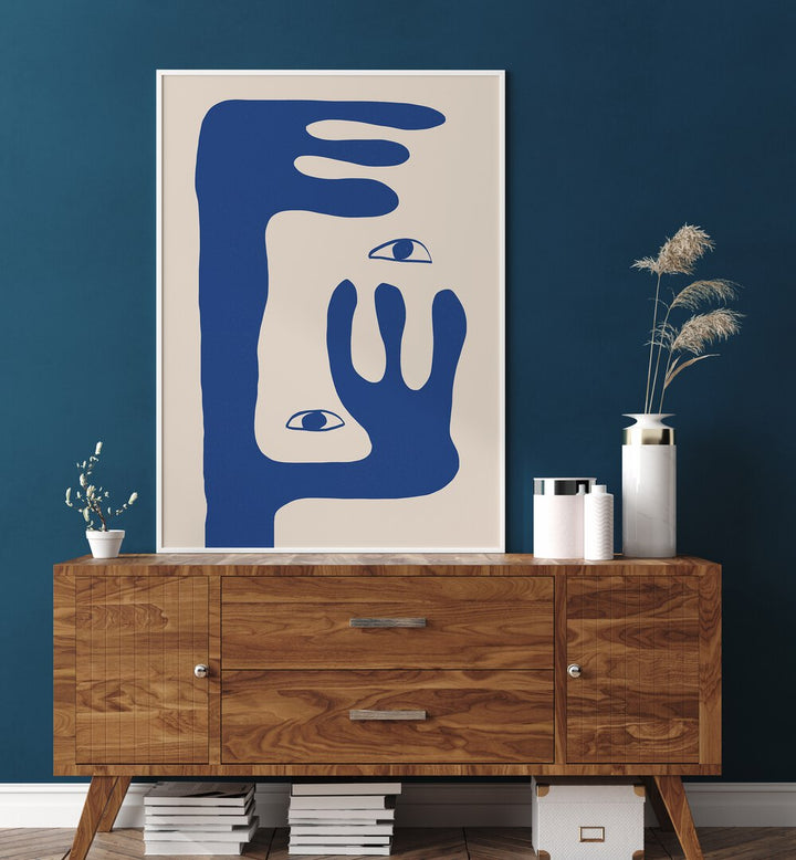 Stylish ABSTRACT FACE I, LINE ART PAINTINGS enhancing modern interiors with minimalist design and contemporary aesthetics.