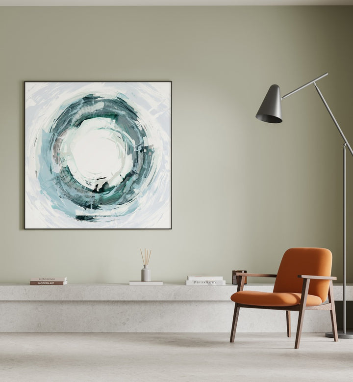 AROUND, ABSTRACT PAINTINGS featured in a stylish room, enhancing modern aesthetics for any home or office space.
