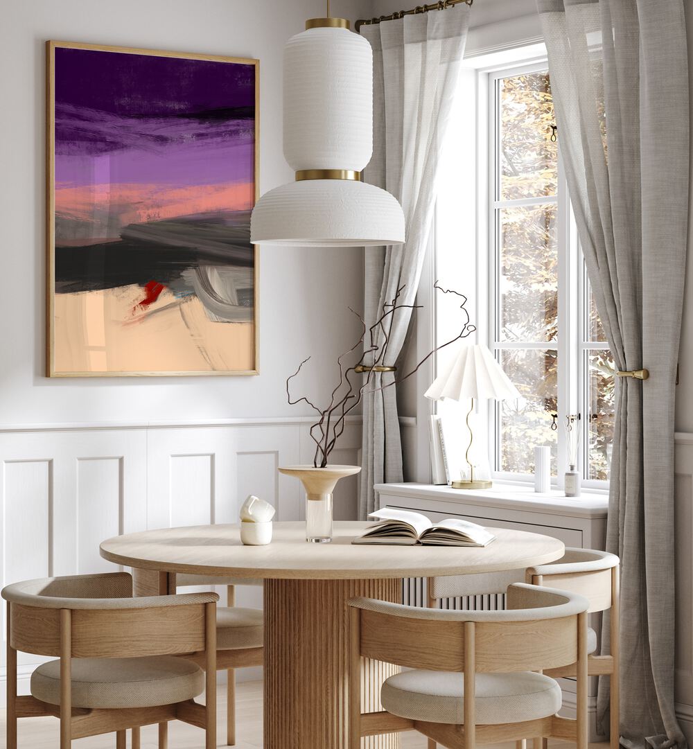 Stunning ABSTRACTION WITH DRAMATIC SKY I, ABSTRACT PAINTINGS, enhances modern spaces with its vibrant, emotive colors.