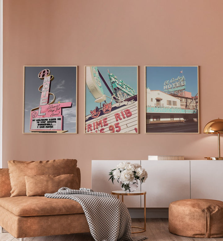 LAS VEGAS SET , SET OF 3 PAINTINGS