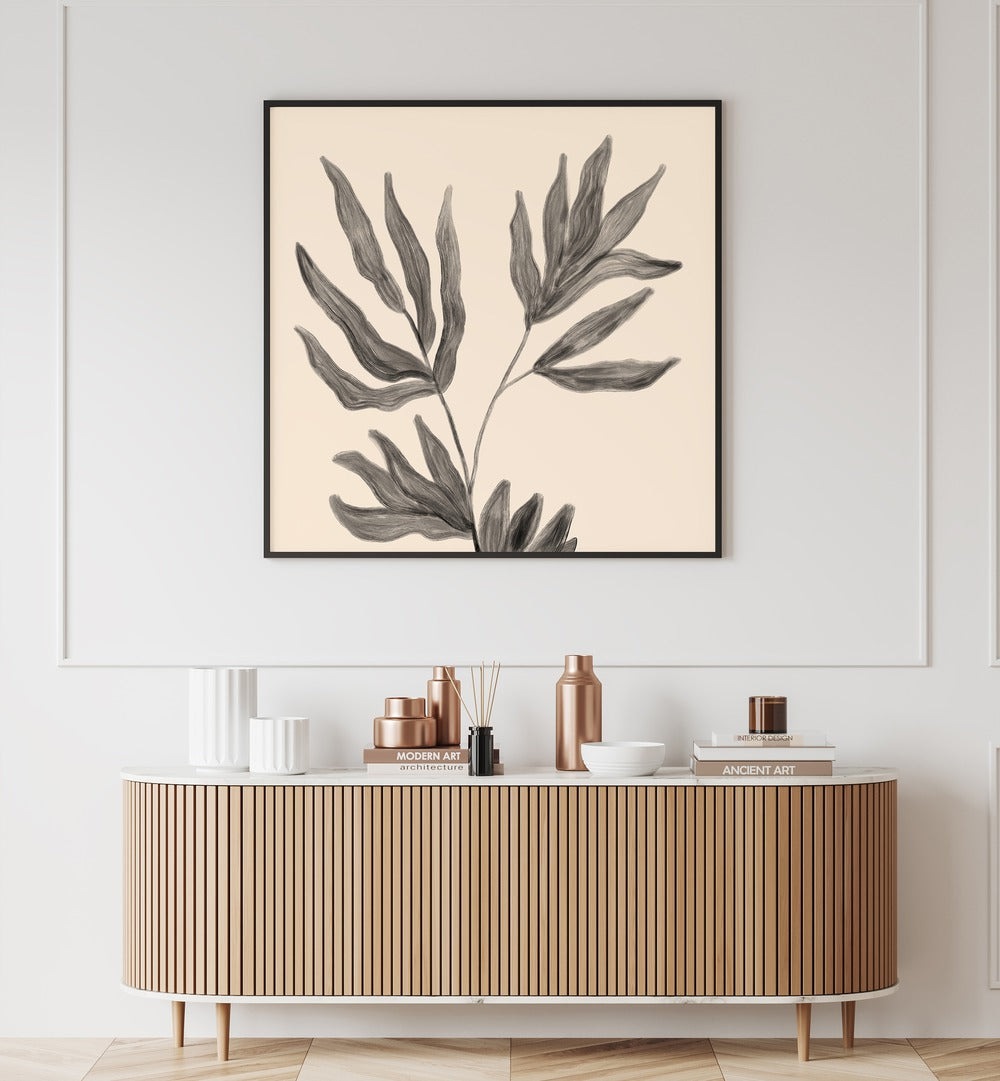 Decorate your home with BOTANICAL ABSTRACT III, FLORAL FLOWER PAINTINGS, showcasing modern artistry and nature's beauty.