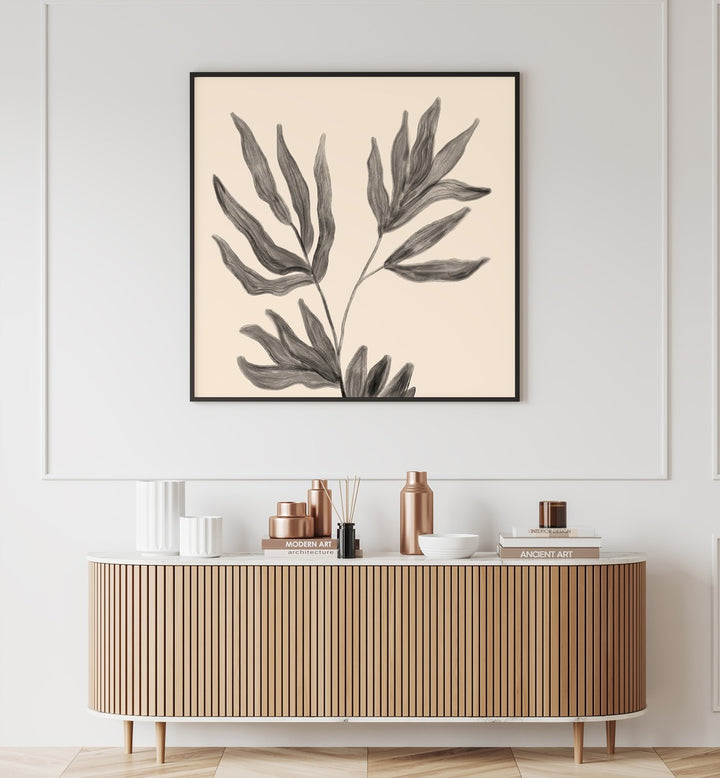Decorate your home with BOTANICAL ABSTRACT III, FLORAL FLOWER PAINTINGS, showcasing modern artistry and nature's beauty.