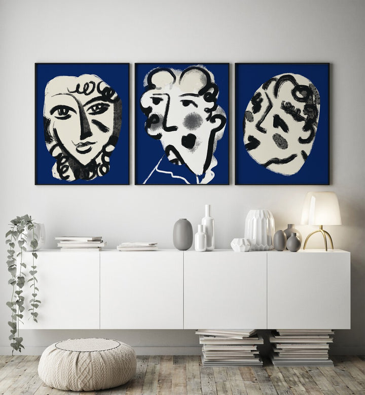 LUMINOUS EMBER SET , SET OF 3 PAINTINGS
