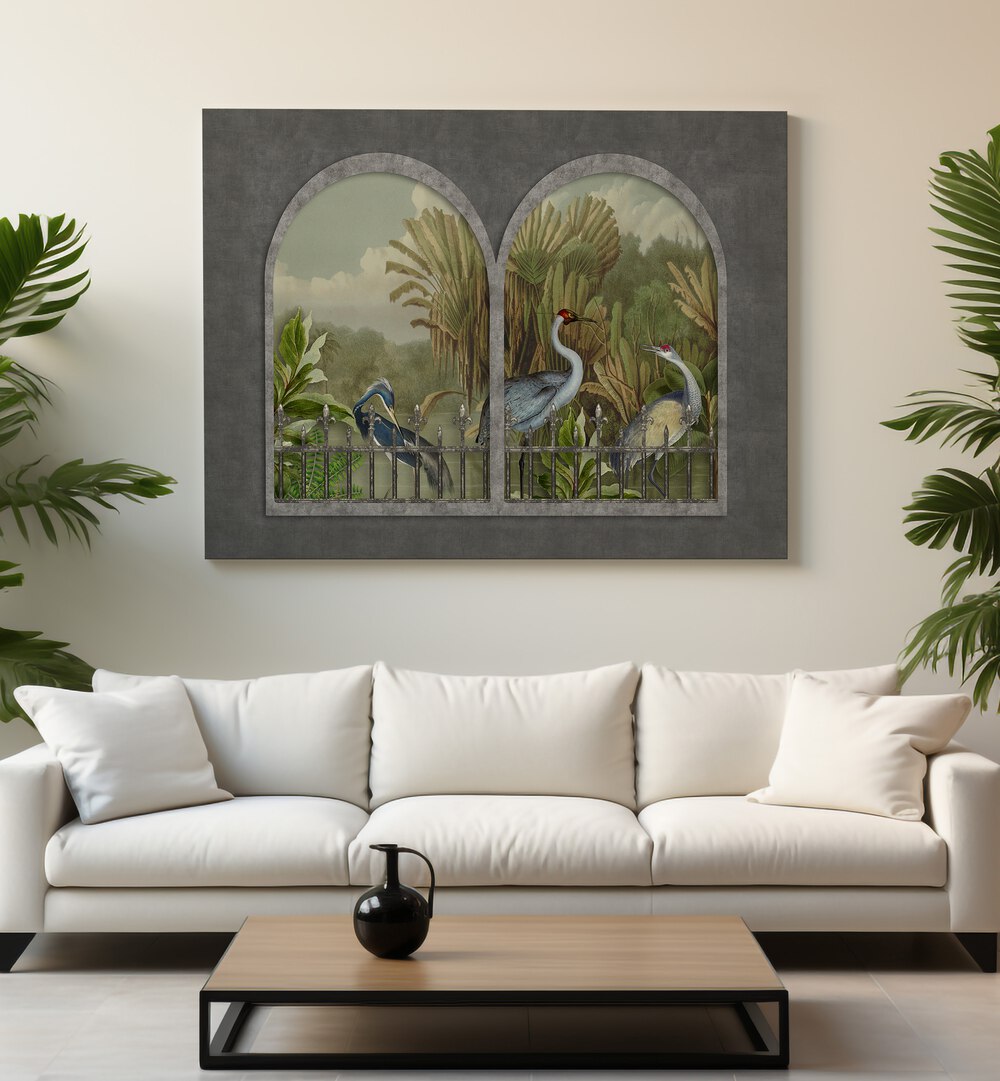 CRANES I , ANIMAL PAINTINGS