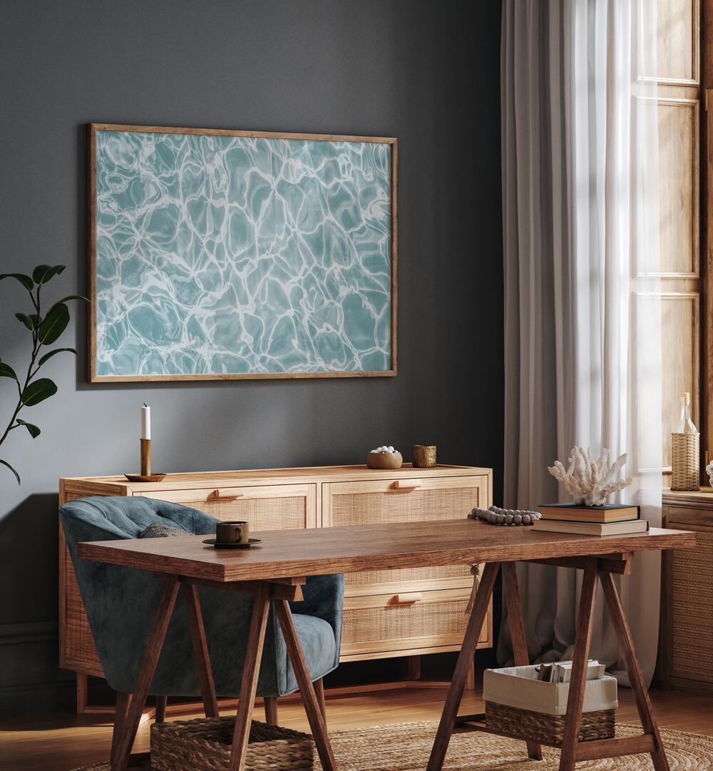 Elegant ABSTRACT WATER, BEACH PAINTINGS artwork enhances any space with its refreshing and tranquil vibe.