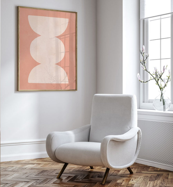 Stylish living room featuring TRIBAL XI, GEOMETRIC ART PRINTS, enhancing modern decor with tribal artistry.