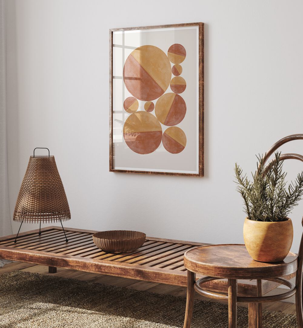 Transform your space with BURNT ORANGE BOLS, GEOMETRIC ART PRINTS from The Miuus Studio, adding elegance to your decor.