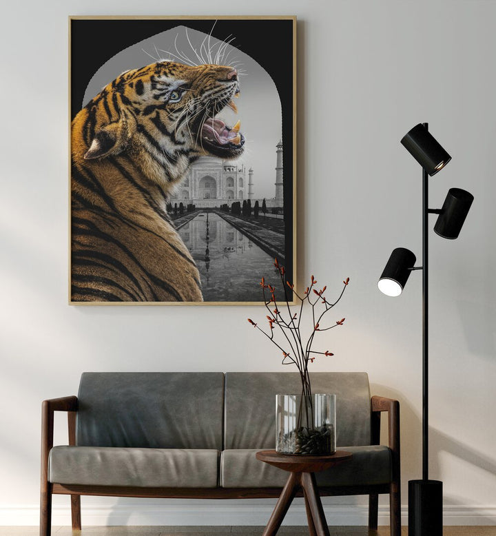 BENGALI STARE, ANIMAL PAINTINGS showcase a majestic tiger, blending culture and artistry in your space.