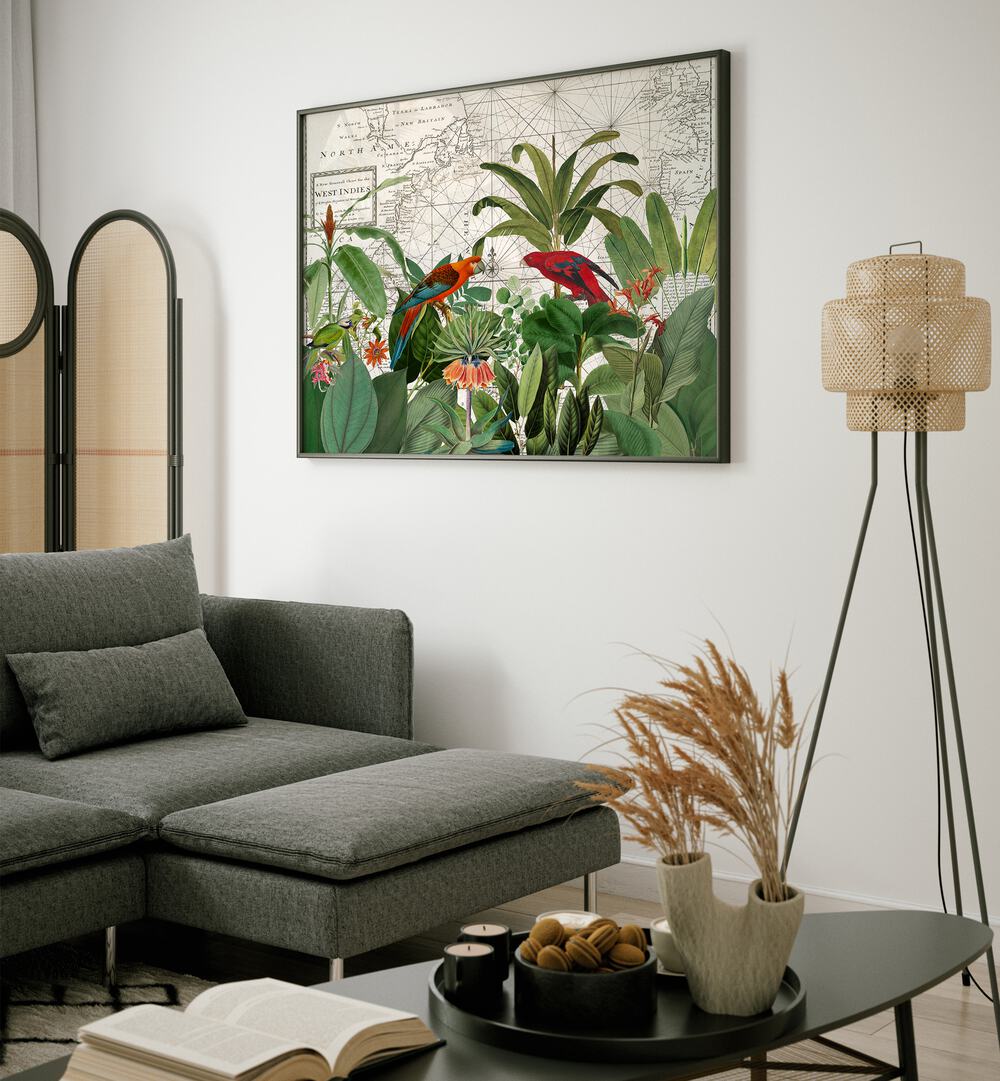 Vibrant EXOTIC WILDLIFE VI, ANIMAL PAINTINGS by Andrea Haase adds beauty to any space with lush tropical imagery.
