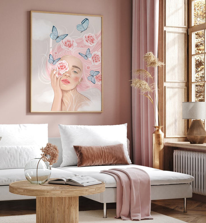 Celebrate empowerment with FLOURISHING MIND, PORTRAITS showcasing a stunning woman surrounded by roses and butterflies.