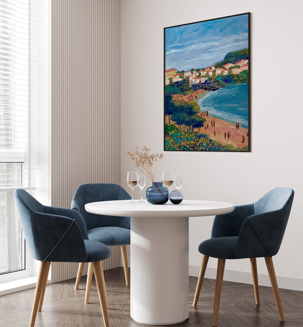 Transform your space with BAKER BEACH, LANDSCAPE PAINTINGS by Eleanor Baker, capturing coastal beauty and serenity.