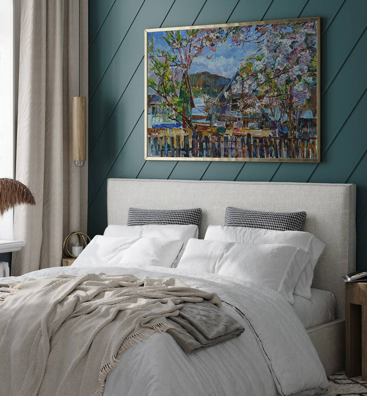 Vibrant BLOOMING APPLE TREES, LANDSCAPE PAINTINGS enhance any space with elegance and natural beauty.