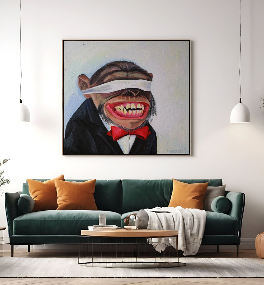 Vibrant BLINDFOLDED GRIN, COMIC POSTERS add a playful touch to your decor, perfect for comic art enthusiasts.