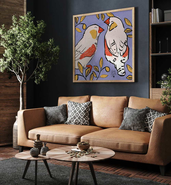 Finch Love Birds artwork adds a serene touch to your space, ideal for fans of LOVE BIRDS, ANIMAL PAINTINGS.