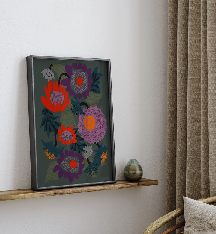 Vibrant FLORAL RHYTHM IV, FLORAL FLOWER PAINTINGS, showcasing intricate blooms to enhance your space.