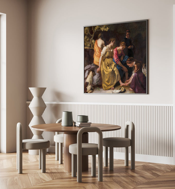DIANA AND HER NYMPHS , VINTAGE PAINTINGS
