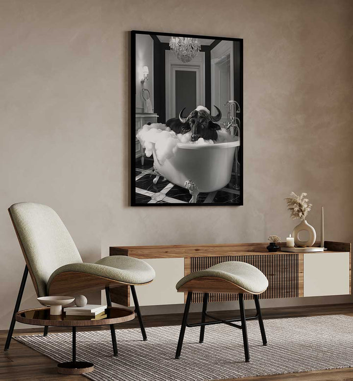 RUB A DUB BUFFALO , BATHROOM ART PRINTS