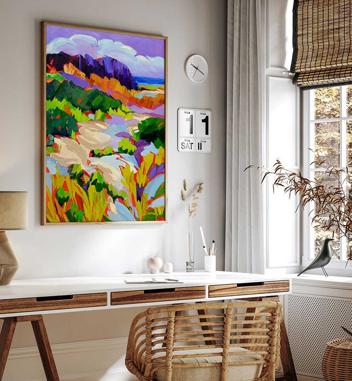 OVER THE DUNES II , LANDSCAPE PAINTINGS