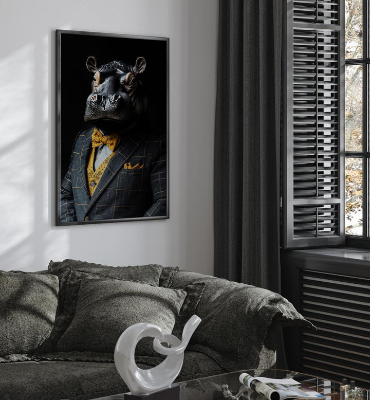 WILD SUITS - HIPPOPOTAMUS , ANIMAL PAINTINGS