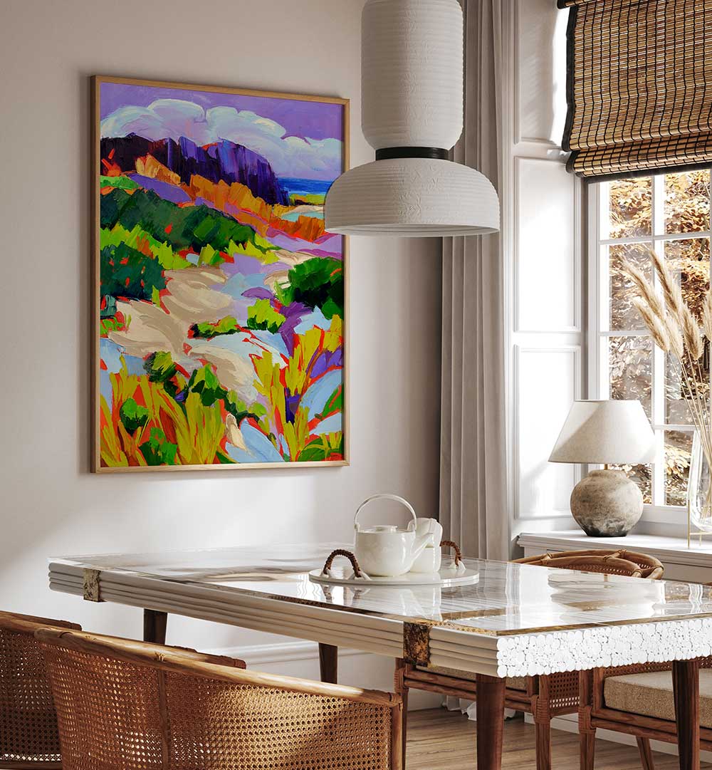 OVER THE DUNES II , LANDSCAPE PAINTINGS