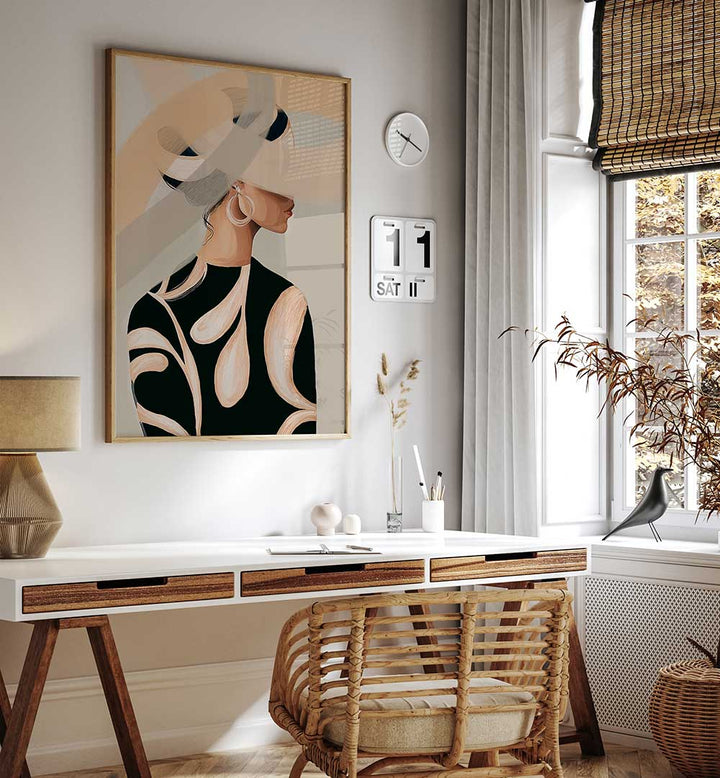 STUDIO PALETTE WOMAN NUDE II , PORTRAITS & FIGURATIVE ILLUSTRATIONS