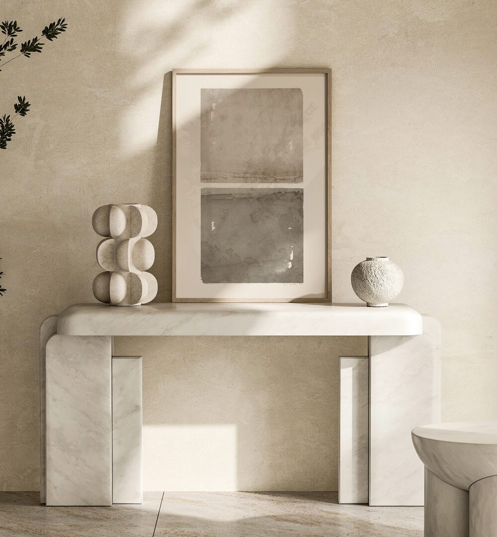 Stylish decor featuring SAND DUNE SYMPHONY, GEOMETRIC ART PRINTS, showcasing modern abstract geometric designs.